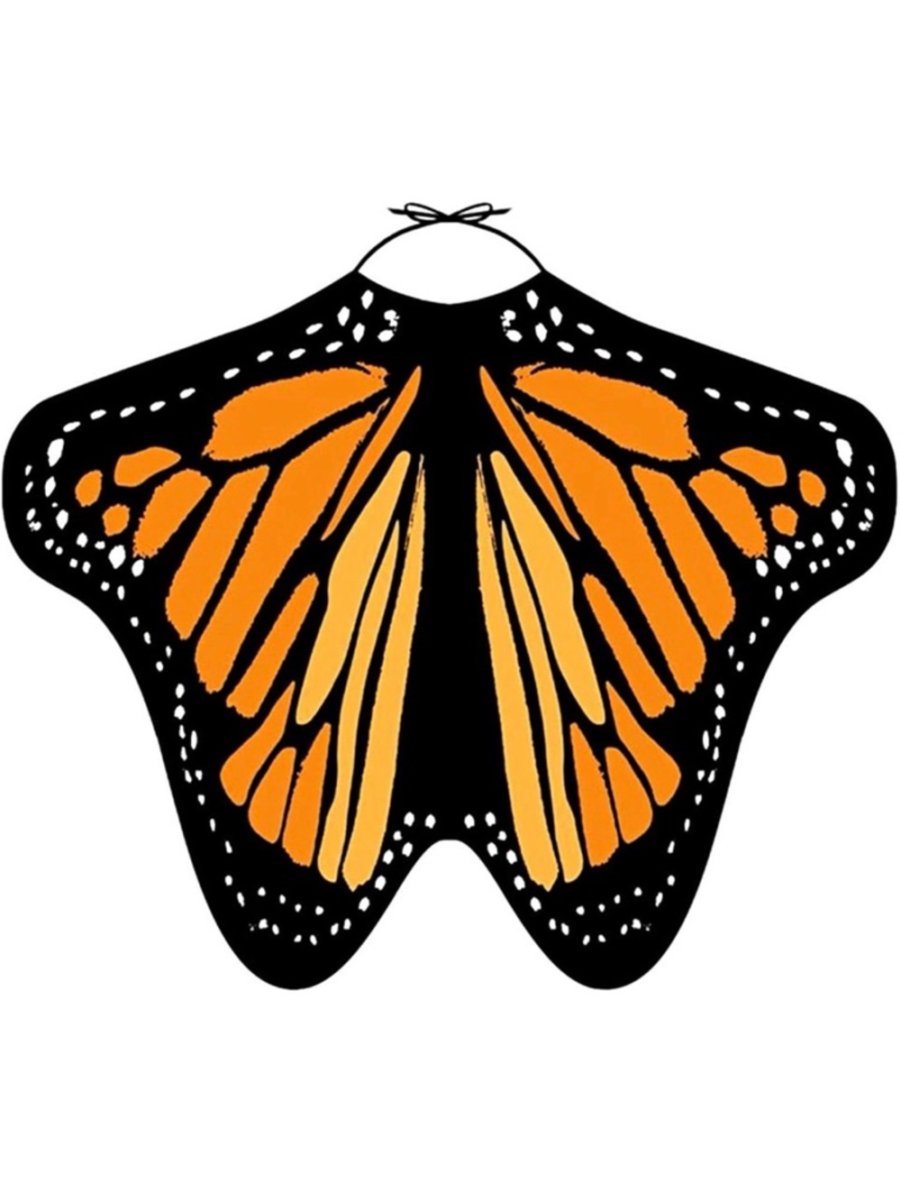 Monarch Wing Cape - Orange and Black Butterfly Print